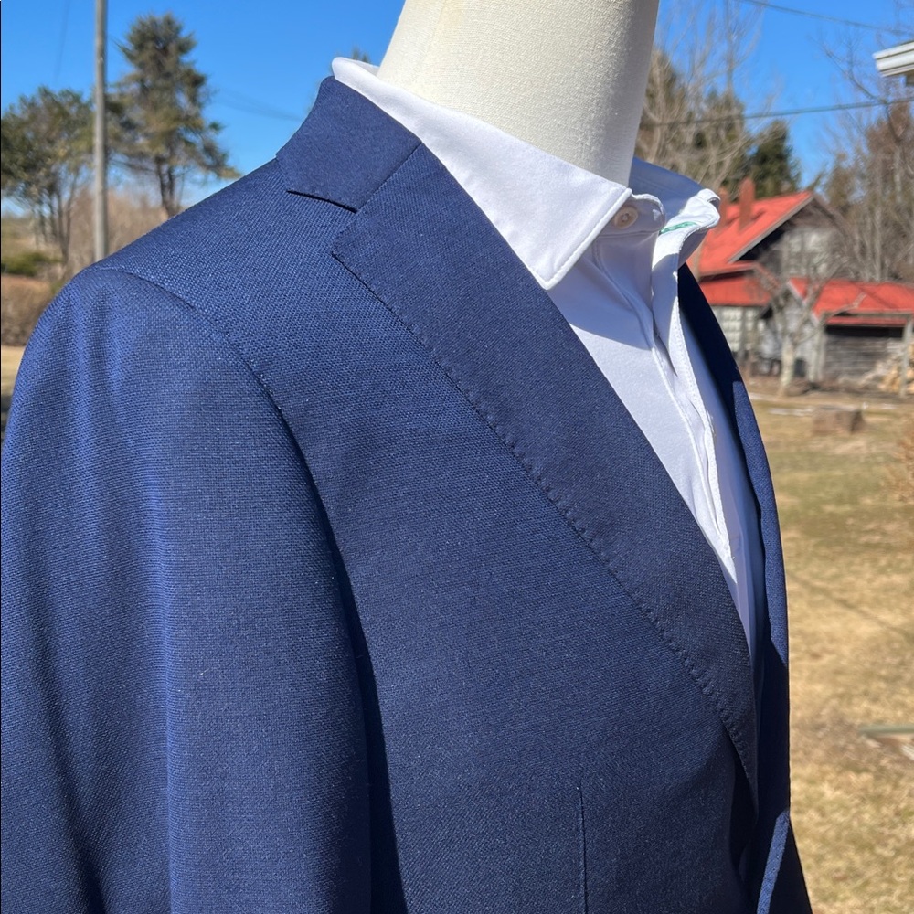 Peter Millar Excursionist Flex Blazer Navy Italian Wool/Silk Tailored Blazer 38R - Picture 7 of 17